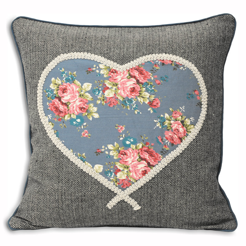 Floral Square Throw Pillow Cover