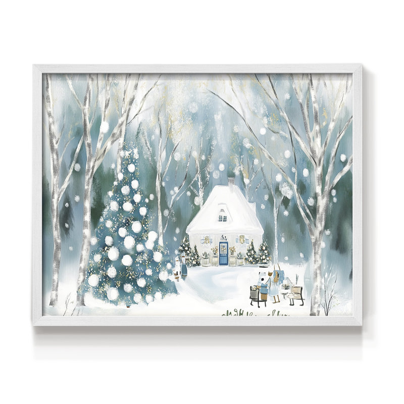Chirstmas Art-DLVII - Reproduction encadrée - Restickable, H 22 po x l 28 po, Blanc
