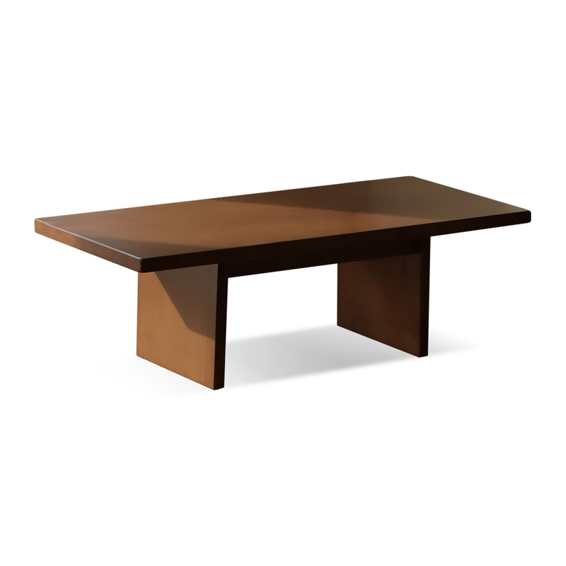 43.31" Solid wood Rectangular Coffee Table, Burly Wood