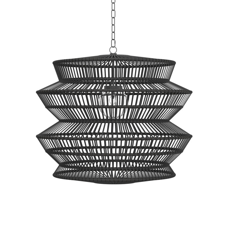 Mckenna Outdoor-Chandelier, Onyx, 26" H x 20" W x 20" D