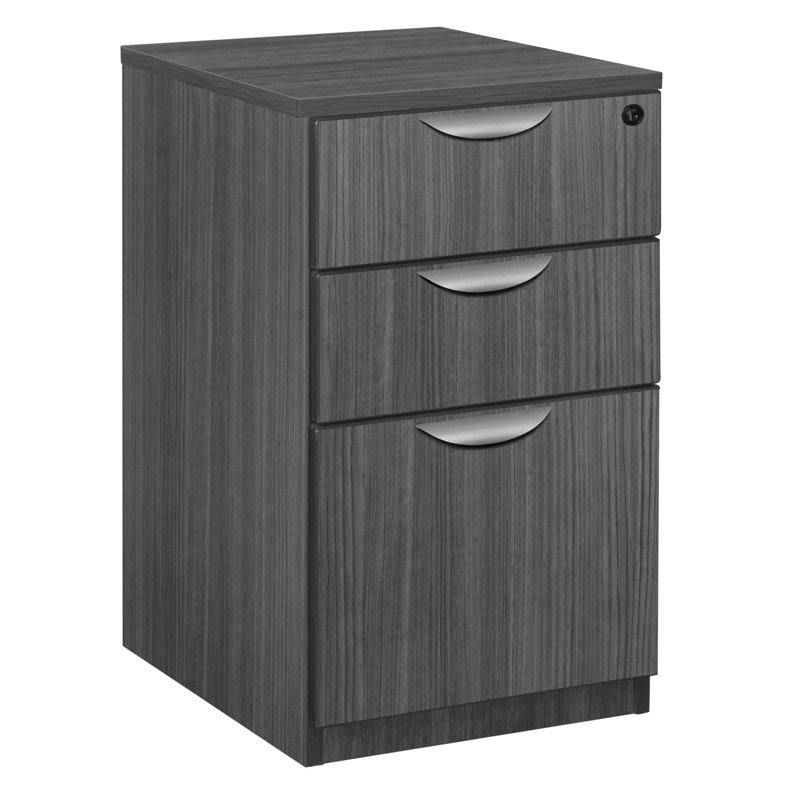 Legacy 3 Drawer Shelf Filing Srorage Cabinet, Gray