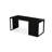Black Rectangular Solid Wood+Iron desk-934307958