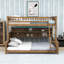 Lit superposé convertible en bois avec tablettes de rangement-2126133621-2126133618