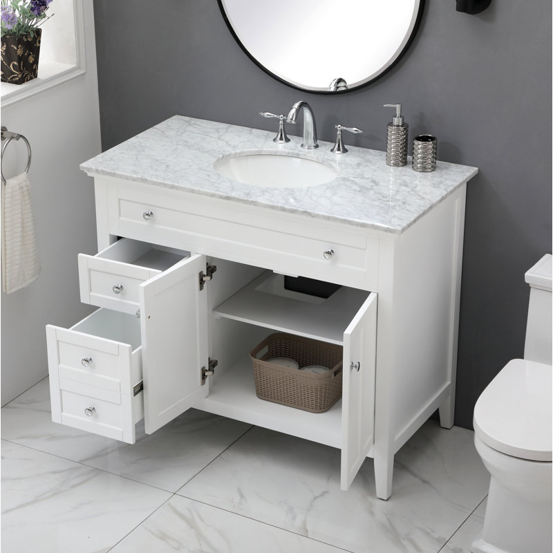 Ensemble de meuble-lavabo simple 42 po Ain, Blanc