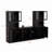 71'' Kitchen Pantry With Bookcases, Farmhouse Wall Unit Tv Stand For Tvs Up To 75"-101255654