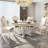 Modern artificial marble round dining table set-102782687