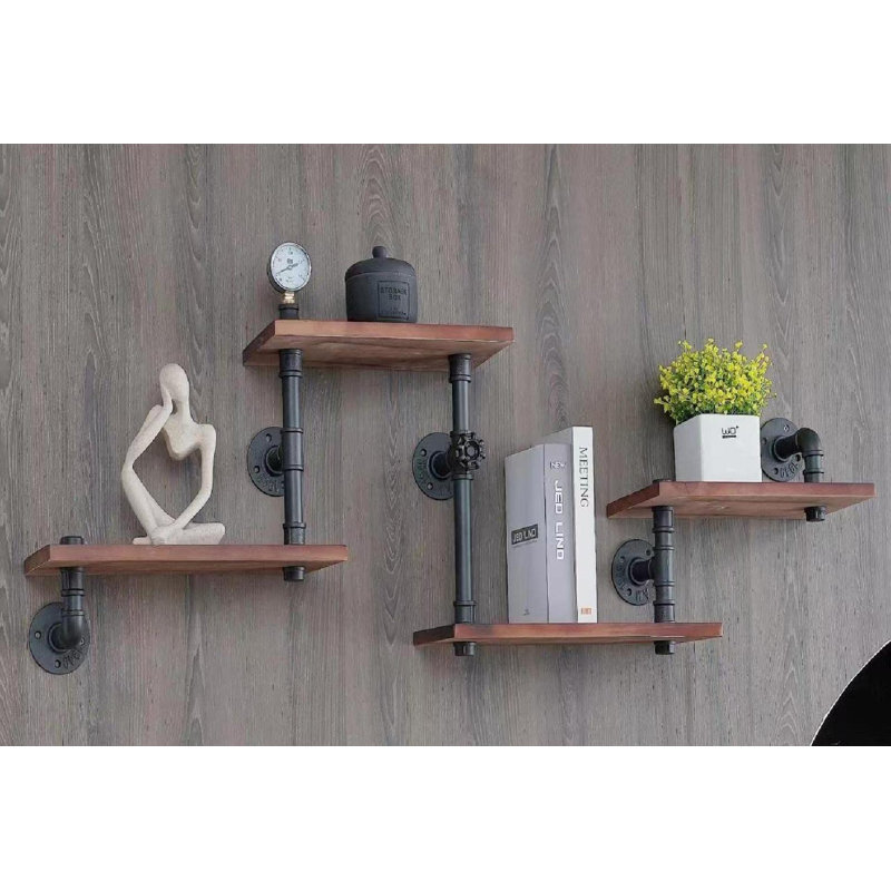 Dayli 4 Piece Pine Floating Shelf