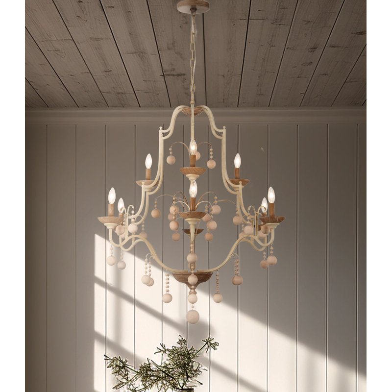 9 - Light Steel Dimmable Chandelier