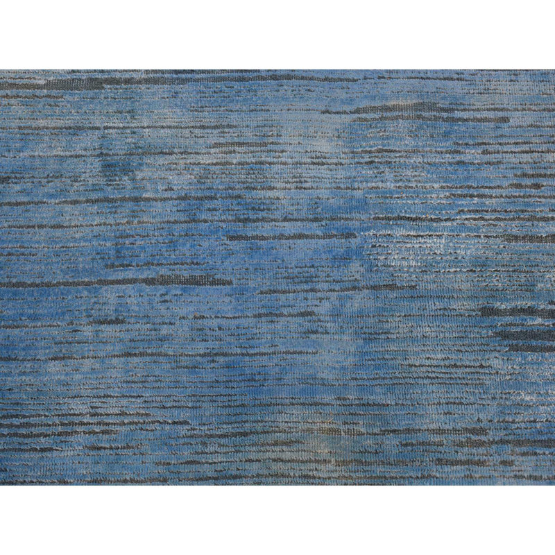 Vasiliy One-of-a-Kind Rectangle 10'0" X 14'1" New Age Area Rug in Blue