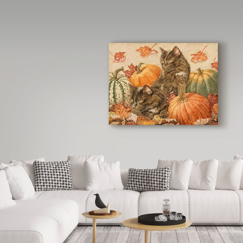 Gilstrap «Double Trouble Cats», reproduction de peinture acrylique sur toile tendue, H 24 po x l 32 po x P 2 po