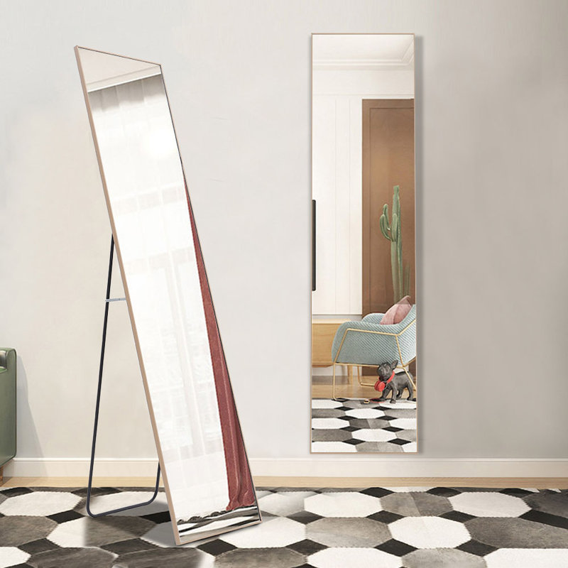 Metal Rectangle Mirror, Gold