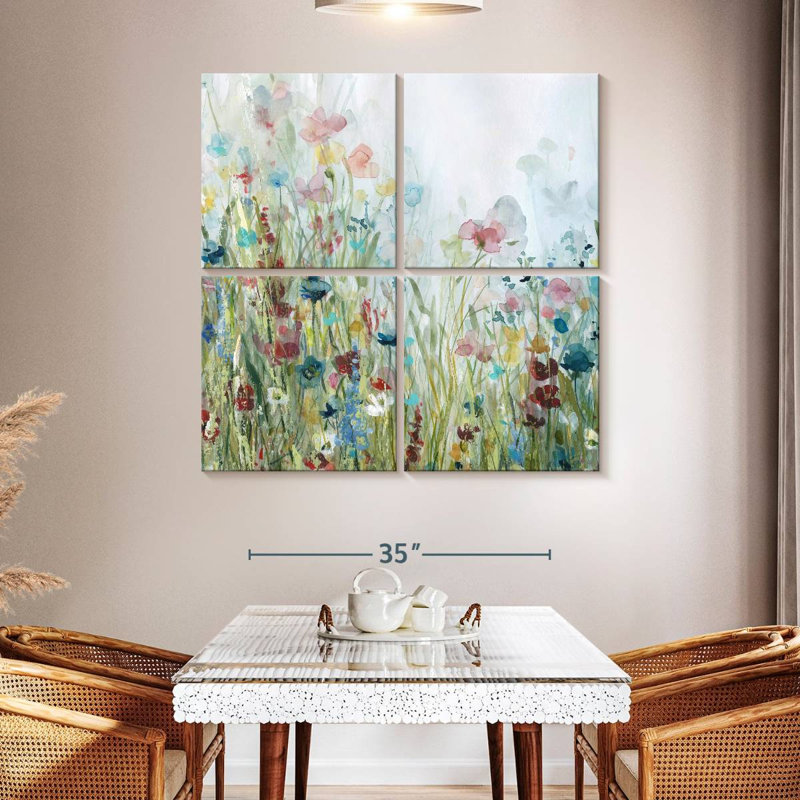 Champ de fleurs sauvages I, H 45 po x l 45 po
