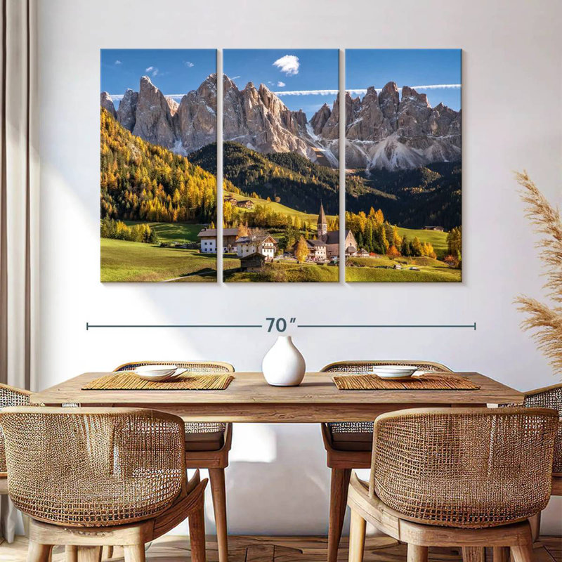 Paysage d'Alvord Val Di Funes, H 42 po x l 65 po