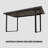 59 " Dining Table Modern Industrial Rectangular MDF Black , 4-6 People, 1.5" Thick Engineering Wood Tabletop And Black Rectangular Metal Legs, Used For Home & Kitchen-300867854