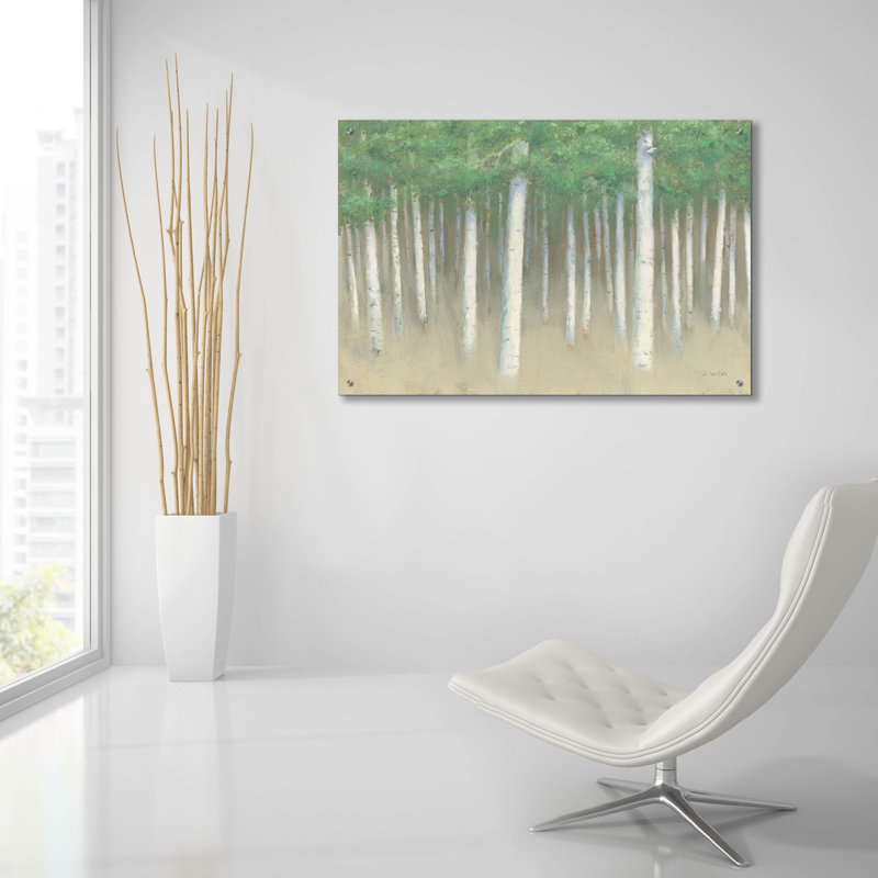  «Green Forest Hues 1» par James Wiens, art mural en verre acrylique, 36 po x 24 po