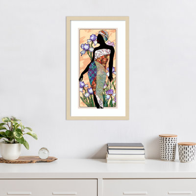 Cosmopolitan Woman I by Alonzo Saunders Wood Framed Wall Art Print