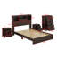 Ensemble de chambre à coucher 4 pièces avec 4 tables de chevet et 1 commode-1611508692