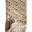 Papier peint floral rétro avec papillons