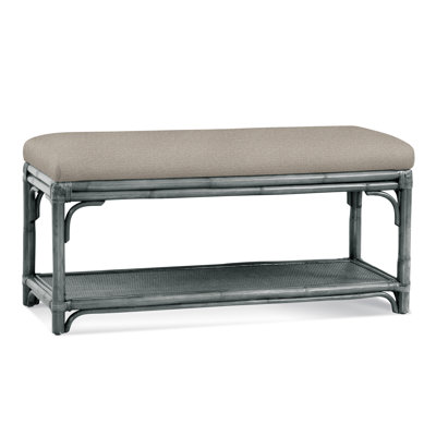 Summer Retreat Wicker Shelf Storage Bench