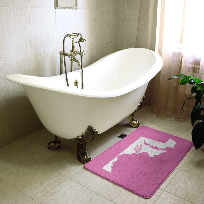 Memory Foam Non-Slip Bath Rug, 21" W x 34" L, Blue