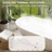 65" Freestanding Solid Surface Bathtub, Luxury Handcrafted Stone Resin Freestanding Soaking Bathtub With Overflow And Pop-Up Drain, Glossy White-122018961