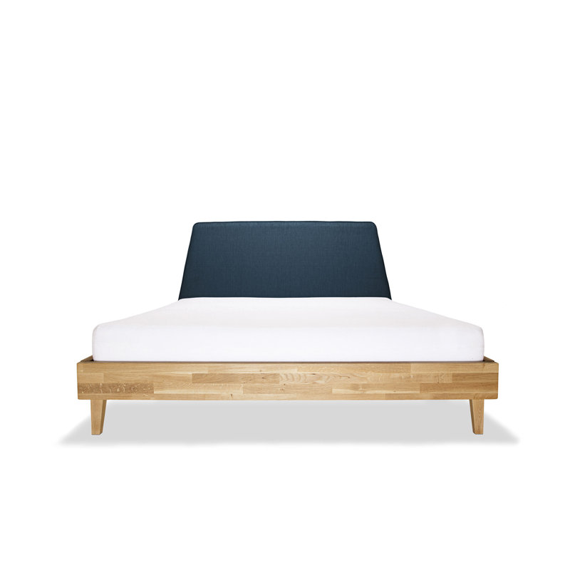 Upholstered Bed, 180 x 200 cm, Blue