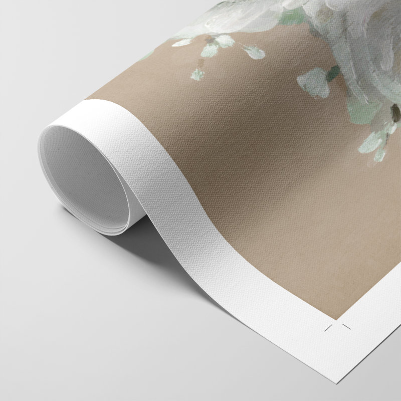 Fleurs blanches - impression sur toile seulement - non encadrée, H 60 po x l 40 po