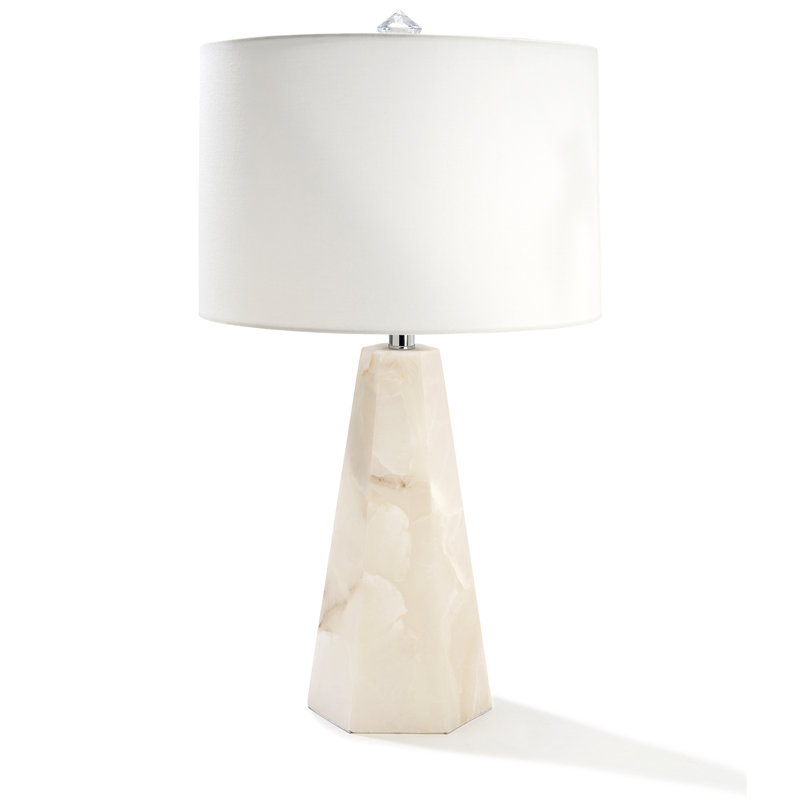 21“H Alabaster Table Lamp with night light