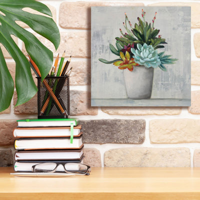 «Succulent Still Life 1» par Julia Purinton, art mural sur toile