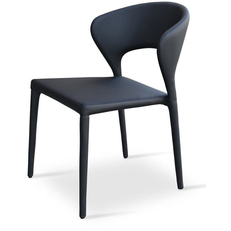 Prada Stackable Side Chair, Black