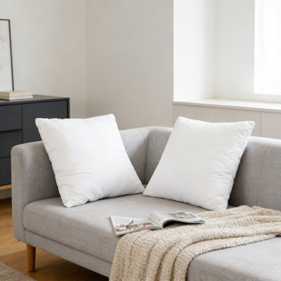 28X28 White Pillow Inserts Set Of 2 Soft Supportive Fluffy For Bed Sofa Couch