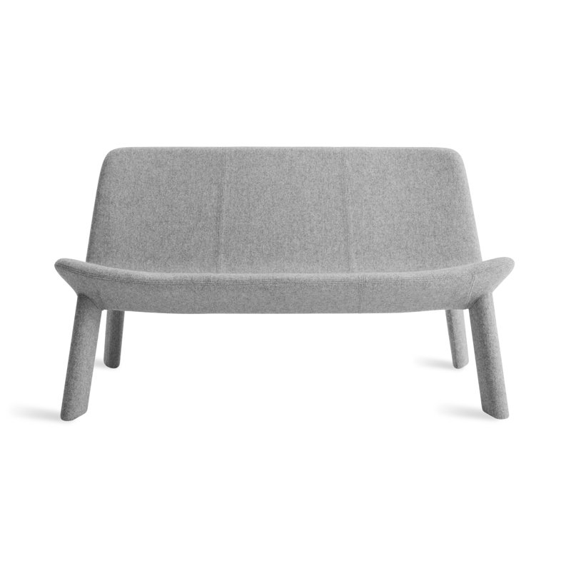 Neat Upholstered Dining Bench, Vesper Light Gray