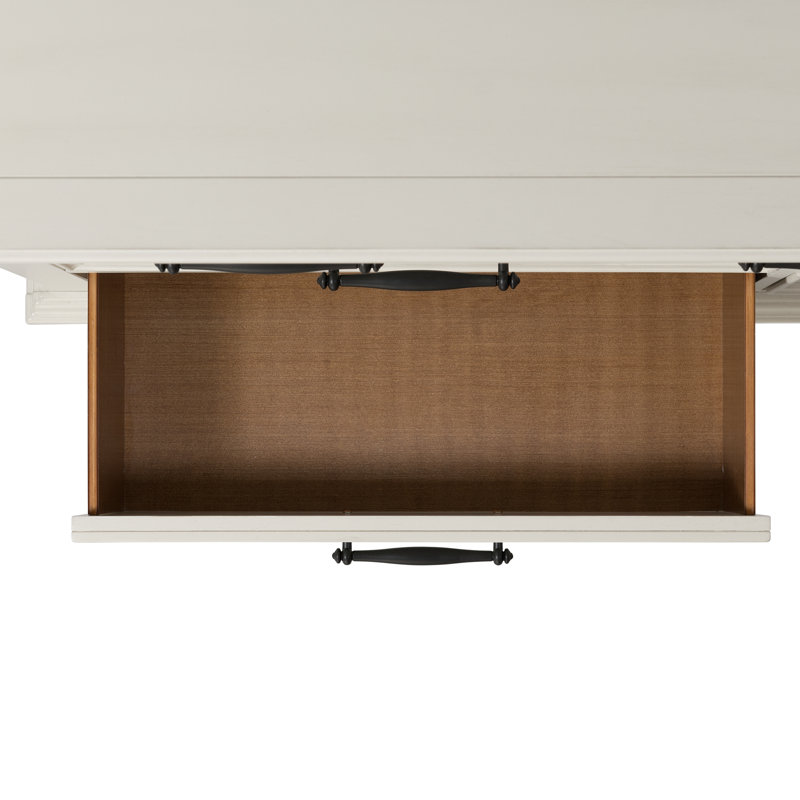 Commode 9 tiroirs Aimaan, Gris délavé blanc