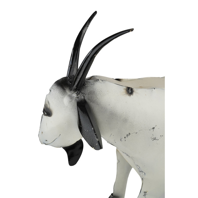 Statue de chèvre moyen en métal recyclé Basilico