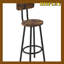 Ensemble de table de bar 5 pièces Lysle avec tablette en métal, ensemble de salle à manger, table à hauteur de comptoir et 4 tabourets de bar Lysle-1151581810-1146240946-1146240944