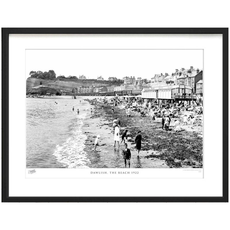 Dawlish, The Beach 1922 - Single Picture Frame Print, 45cm H x 60cm W x 2.3cm D