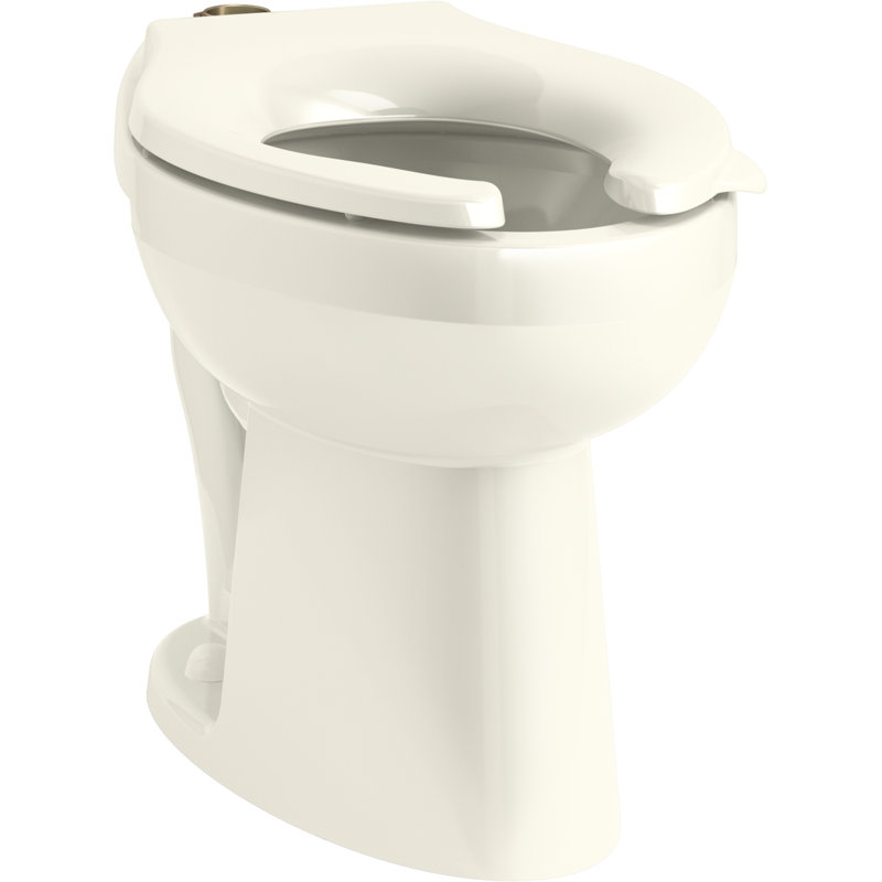 Kohler Highcliff Ultra Ada-Height Flushometer Bowl with Top Spud, Biscuit