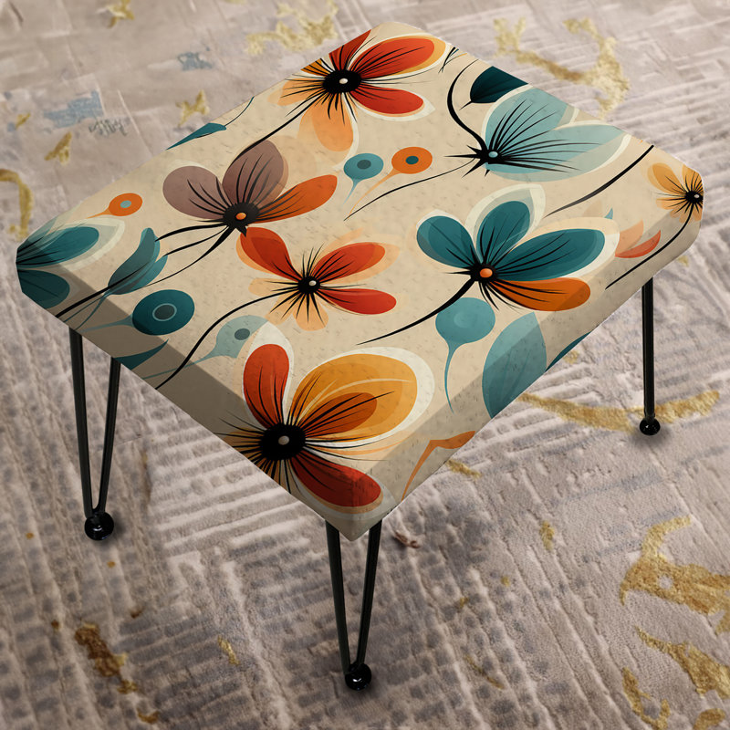 Mid-Century Modern Revival - Repose-pieds rectangulaire Mid-Century