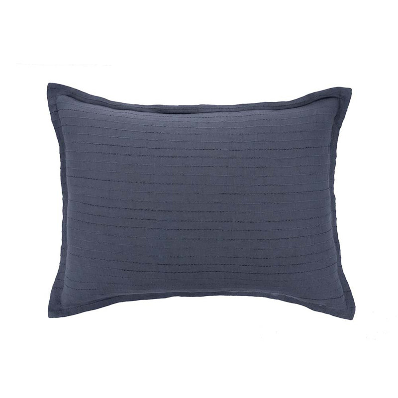 Reimus Linen Sham, Standard, Navy Blue