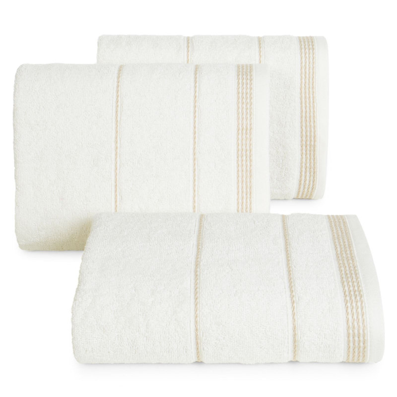 Homeira Midweight Jacquard Hand Towel, Cream