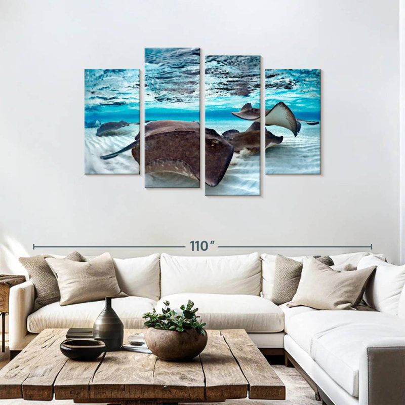 Brampt Stingrays Sea Life, 48" H x 75" W