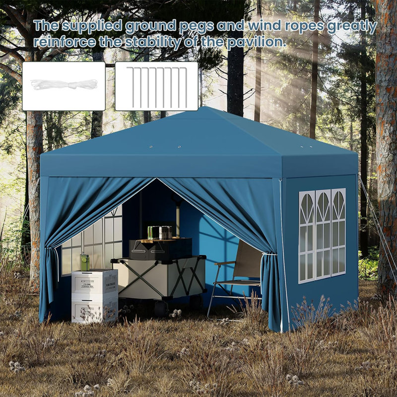 Brittenham 3 x 3m Metal Patio Gazebo, Blue