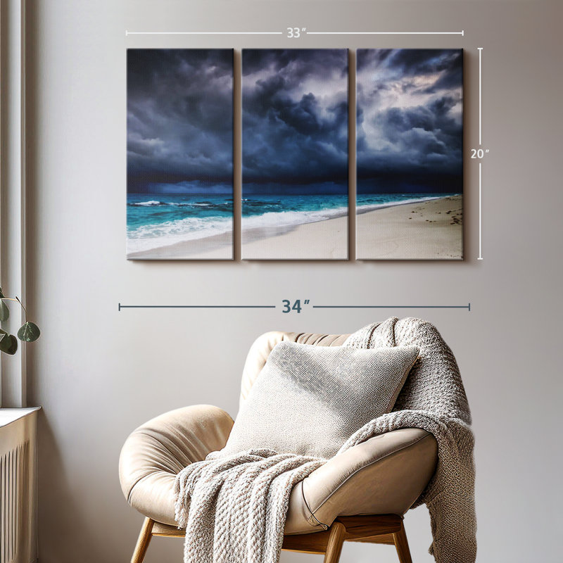 «Dark Cloudy Sky» sur toile, H 20 po x l 33 po x P 1,25 po