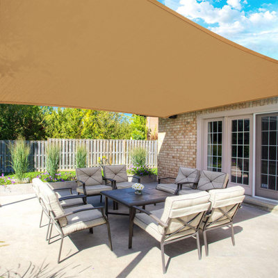 Patio Awning Garden Pool Sun 16'6" x 13' Rectangle Shade Sail