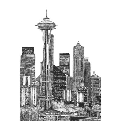 B&W US Cityscape - Seattle