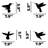 4 Pieces Metal Birds Decorative Wall Decor