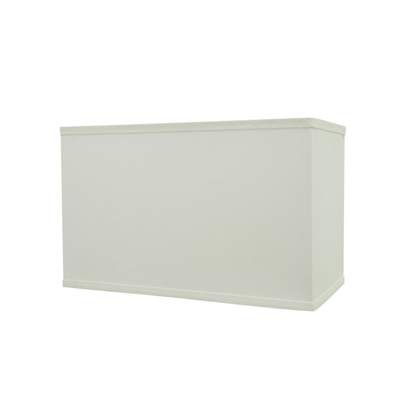 Abat-jour rectangulaire en lin 10 "(araignée), Blanc