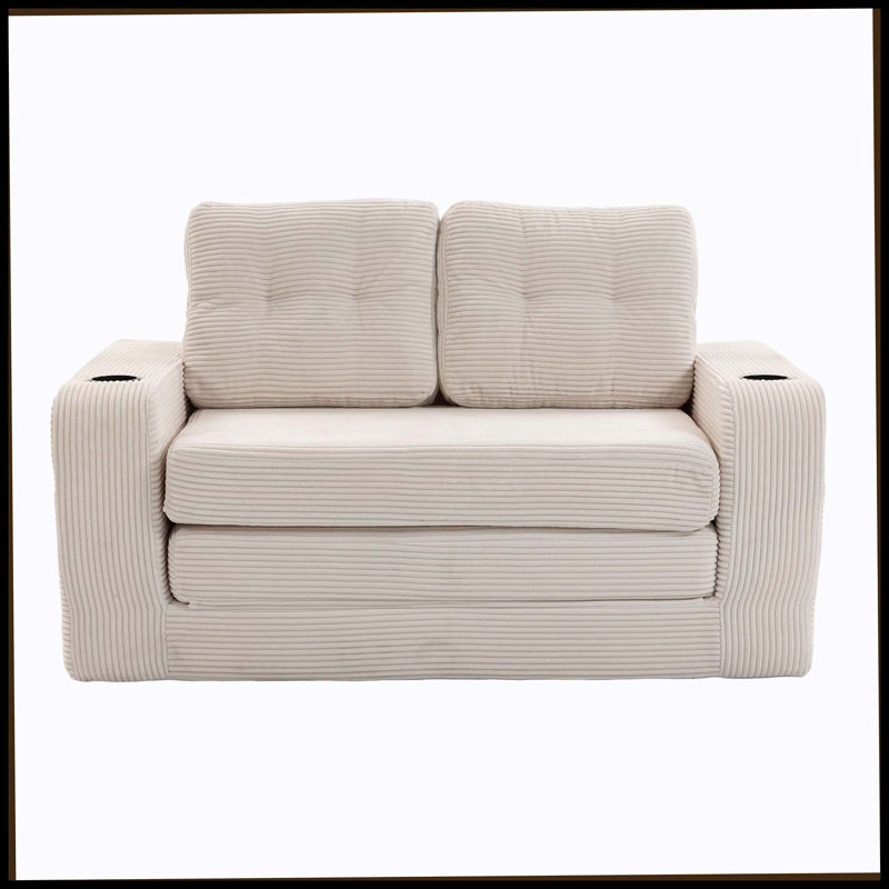 Canapé-lit convertible, canapé-lit double extensible, canapé-lit convertible 2 en 1, canapé-lit escamotable avec coussins pour le salon de la chambre à coucher