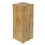 Table de bout en bois à colonne carrée M33, H33,75 po, finition bois d'aspect vieilli, mélange avec différentes hauteurs, utilisation à l'intérieur comme à l'extérieur, naturel-537368693-537368694