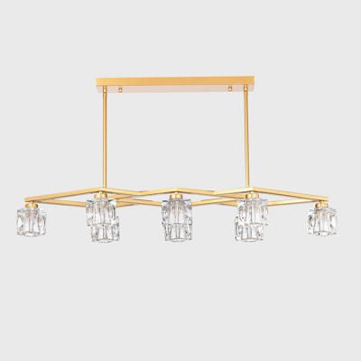 Cristal pour salle à manger - Pièce décorative de luxe en métal doré mat